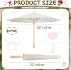 50 Pieces 33 Inches Large White Paper Umbrellas Parasol Decorative Chinese
