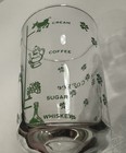 Vintage Libbey Footed Irish Coffee Glass W shamrocks   Prrinted Recipe   L  k