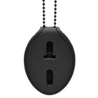 Perfect Fit Universal Belt Clip Badge Holder Oval Black Neck Chain Leather Cwp