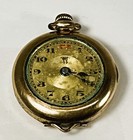 Elgin Antique Wrist pendant pocket Watch Gold Filled Hunter Case In Original Box