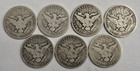 Lot Of 5 Barber Half Doliars - Full Dates - Circulated - Nice Variety