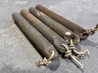 Set Of 4 Antique 8 Pound Vintage Old Cast Iron Window Sash Weights