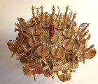 Vintage Toledo Mini Swords 24 Cocktail Picks Skewer Stand Barware Mcm Spain