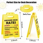 Funny Gag Office Decor Desk Accessories Gift Idea Signs Yellow 6 3x3 9 In