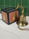 6   Vintage Polished Brass Captain Ship Bell With Wall Bracket Boat