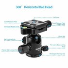 Zomei 63  Travel Tripod Portable ball Head For Canon Nikon Digital Video Camera 