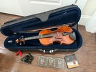 Vintage Copy Of Antonius Stradivarius Cremonensis 1713 Violin    Bow Case 4 4