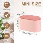 Mini Trash Cans  0 8 Gallon Press Type Small Desktop Trash Can  Pink