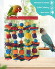 Bird Toys  Parakeet Chewing Toy  Multicolored Natural Wooden Blocks Birds Parrot