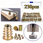 230pcs Threaded Hex Drive Insert Fixing Wood Screw Inserts Nuts M4 m5 m6m8 m10