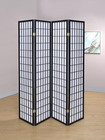 - Roberto - Solid Wood - 70-inch 4-panel Room Divider Folding Shoji Screen With 