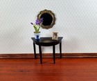 Dollhouse Mirror With Gold Metal Frame 1 12 Scale Miniature 2  Round