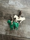 Metal Figurines Set - Knights With Horses Brass - Kinder Surprise Miniatures