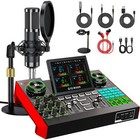 Audio Mixer Bundle With Microphone For Streaming  Podcasting   Recording