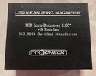 Procheck 10x Optical Loupe Led Lighted Scale Magnifier With 9 Reticles