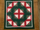Christmas Handmade Patchwork Wall Hanging Quilt Approx 32 X 32 Beautiful Signed