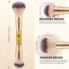  Ducare Makeup Foundation Brushes Double Ended Blush Powder Brush Duo Bronzer 