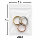 Clear Poly Zip Bags 2 Mil Resealable Plastic Bags  2x2   2x12 Inch - 100-1000 