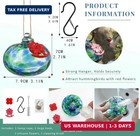 Qfkris Blown Glass Hummingbird Feeder For Outdoors Hanging  Small Hummingbird Fe
