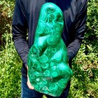 34 9lb  Natural Polished Malachite Mineral Freeform Specimen Reiki Stone Healing