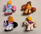 Lot Of 4 Fisher Price Klip Klop Horses  Retired  Vtg 