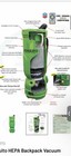 Mosquito Super 06-1062 Hepa 3 0 Gold 6 Quart Backpack Vacuum