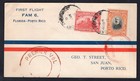 Haiti 1929 First Flight Cover Florida Puerto Rico Route  Map  Fam 6