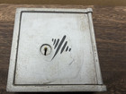 Vintage Safety Deposit Box Door     With Keys - 5  X 5  X 1  - 2lbs 5oz