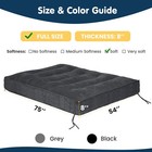 8 Inch Futon Mattress Full Size  Futon Floor Sofa Bed Foldable With Soft Cord   