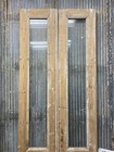 Antique French Double Doors  32 75x99 5  1 Pane Glass  European Reclaimed G178