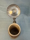 Pair Of German Steins - Ceramic And Pewter W  Medieval Themes