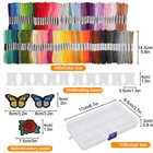 Diy Punch Needle Thread Kit Embroidery Cross Stitch Tool 100 Color Thread