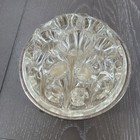 Vintage De Uberti Silver Plated Roses Flower Base With Glass Frog  From Italy