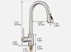 Brushed Nickel Kitchen Faucet Sink Mixer Faucet Pull Down Sprayer Single-handle