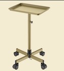 Gold Adjustable Height Salon Trolley 25 5-38 5 In With Lockable Castors