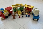 Vintage 1973 Fisher Price Little People Play Family Circus Train Set Incomplete