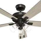 Hunter Fan 52 Inch Noble Bronze Indoor Ceiling Fan With Light And Pull Chain