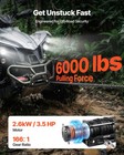 Vevor 6000 Lbs Electric Winch Atv Utv 12v Synthetic Rope Wireless Remote Control
