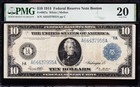 Nice Bold Vf Graded 1914  10 Boston Frn Note  Pmg 20  Free Ship  37955a