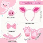 Adult Pink Pig Costume Accessories Set 5 Piece Halloween Animal Outfit