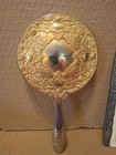 Vintage Silver Plated Vanity Set Of  2  9  Hand Mirror And 7  Comb