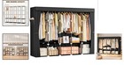 83 Inch Wardrobe With Dust Cover   Easy Assembly - Black Finish