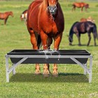 35l Livestock Feed Trough Feeder Feed Trough Rectangular W stand Floor Standing