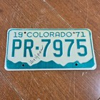 1971 Colorado Mountains Expired License Plate Pr-7975 Man Cave Bar