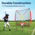 7x7ft Baseball Softball Practice Net With 2 Strike Zone Batting Tee   Carry Bag
