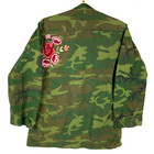 Vintage Us Army Camo Rip-stop Button Up Shirt Small Long Sleeve Vietnam Era 1969