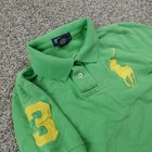 Vtg Ralph Lauren Polo Shirt Boys S Green Big Pony 3 Golf Rugby Preppy Youth Kids