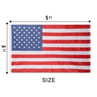 American Flag 3x5 Ft Embroidered Stars And Sewn Stripes With Brass Grommets O   