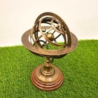 Engraved  Brass Armillary Sphere  Astrolabe Globe Nautical Gift For Table -decor