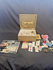 Vintage Quilted Hard Shell Sewing Box With Accessories